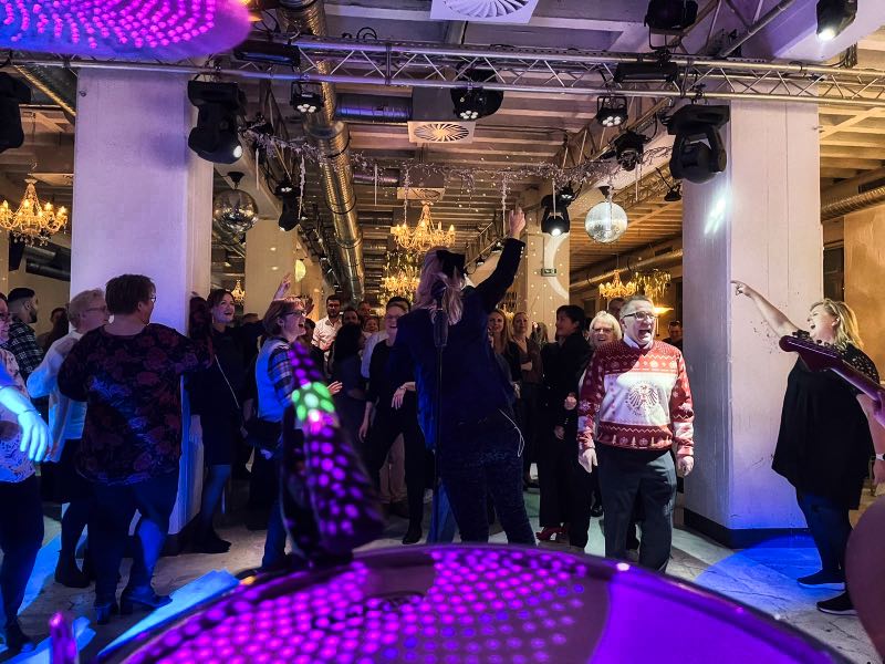 Hier waren wir als Partyband auf einer tollen Weihnachtsfeier in Neuss