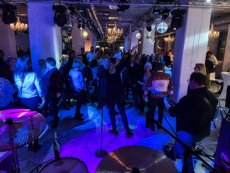 Hier waren wir als Partyband auf einer tollen Weihnachtsfeier in Neuss